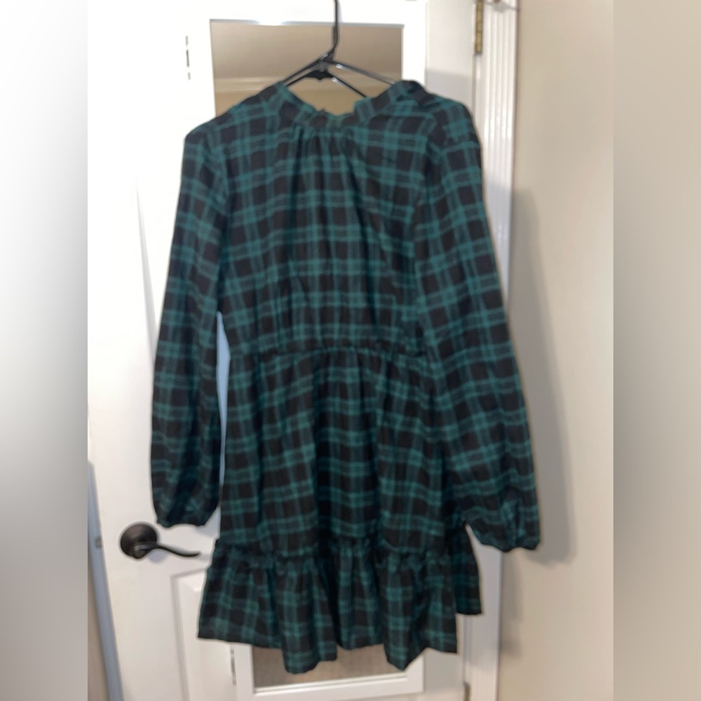 Plaid Long Sleeve Dress